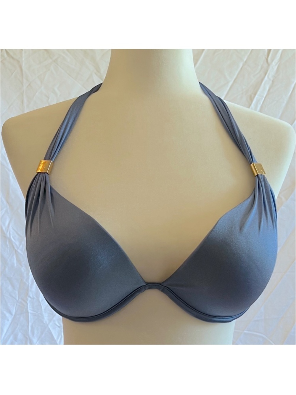 Victoria's Secret Periwinkle Blue Bombshell Push Up Bikini Swim Top 36D